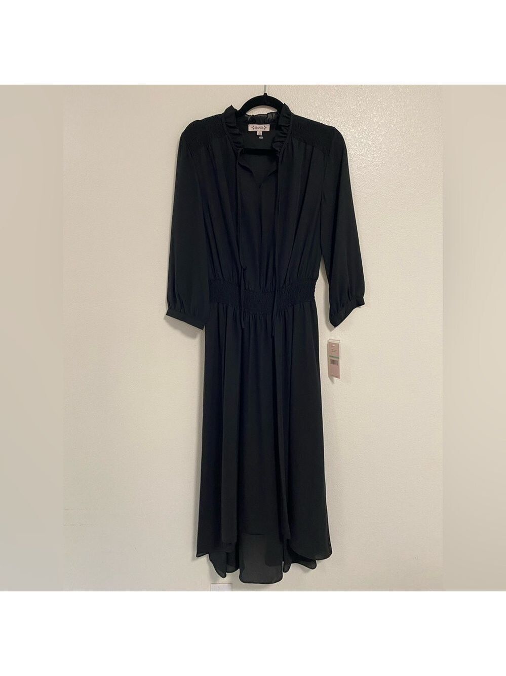 Nanette Lepore Dress Women’s Size 8 Black Long Sleeve Hi Low Dress